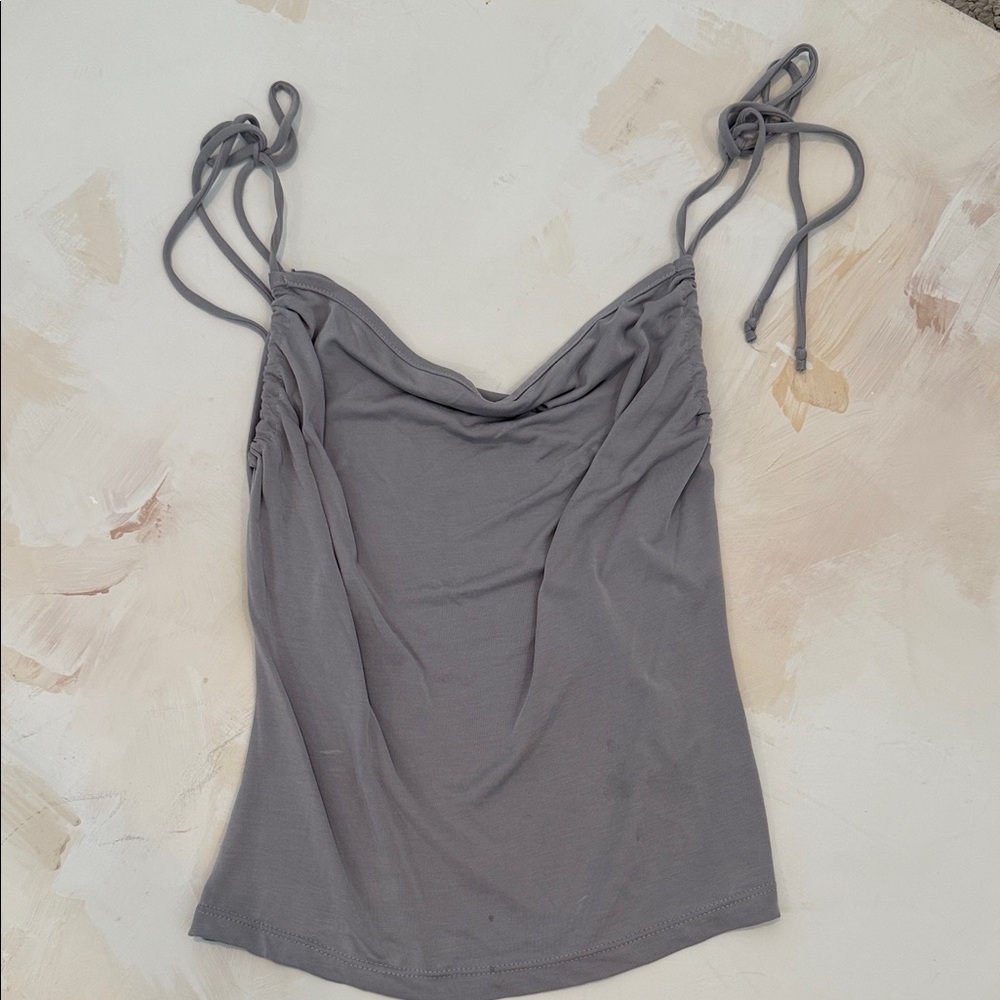 Charcoal Camisole with Tie Straps